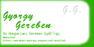 gyorgy gereben business card